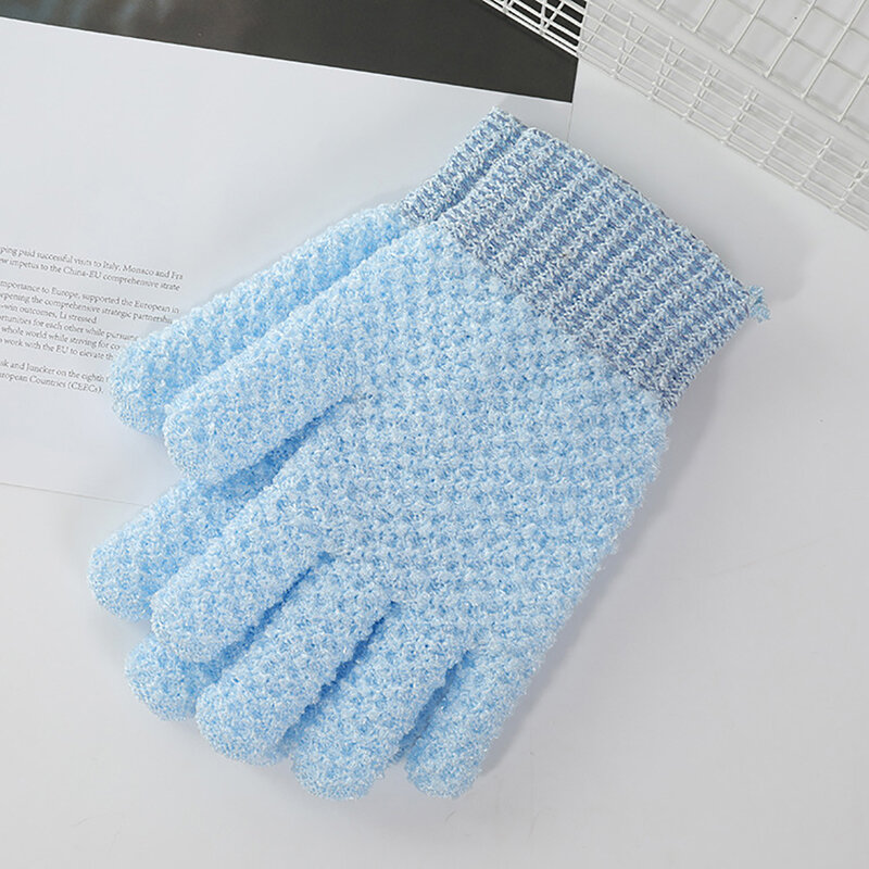 1ชิ้นสำหรับขัดผิวถุงมืออาบน้ำถุงมือถุงมือขัดตัวนวดฟองน้ำทำความสะอาดผิวกายให้ความชุ่มชื้นสปา
