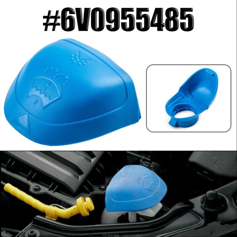 Tapa de líquido para limpiaparabrisas de plástico, tapa de líquido azul para Audi, Volkswagen, Agens, SKODA, 6V0955485