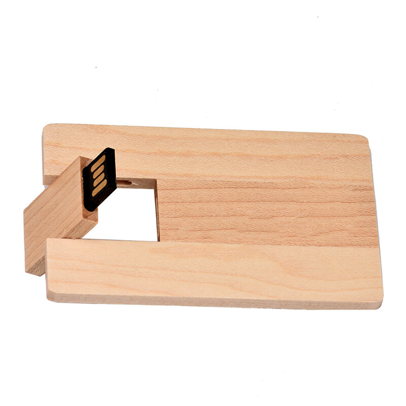 JASTER-unidad Flash USB con tarjeta de madera, pendrive personalizado de 128GB, 64GB, 32GB, 16GB, 8GB y 4GB