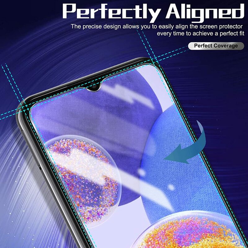 Protecteur d'écran pour Samsung Galaxy A23, 2 ou 4 pièces, Film en verre trempé à haute teneur en aluminium