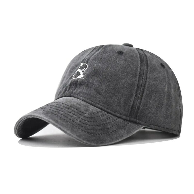 Wyszywane litery para czapka z daszkiem 2024 modne Retro Hip Hop Gorras anty-słońce oddychające kapelusz przeciwsłoneczny Unisex