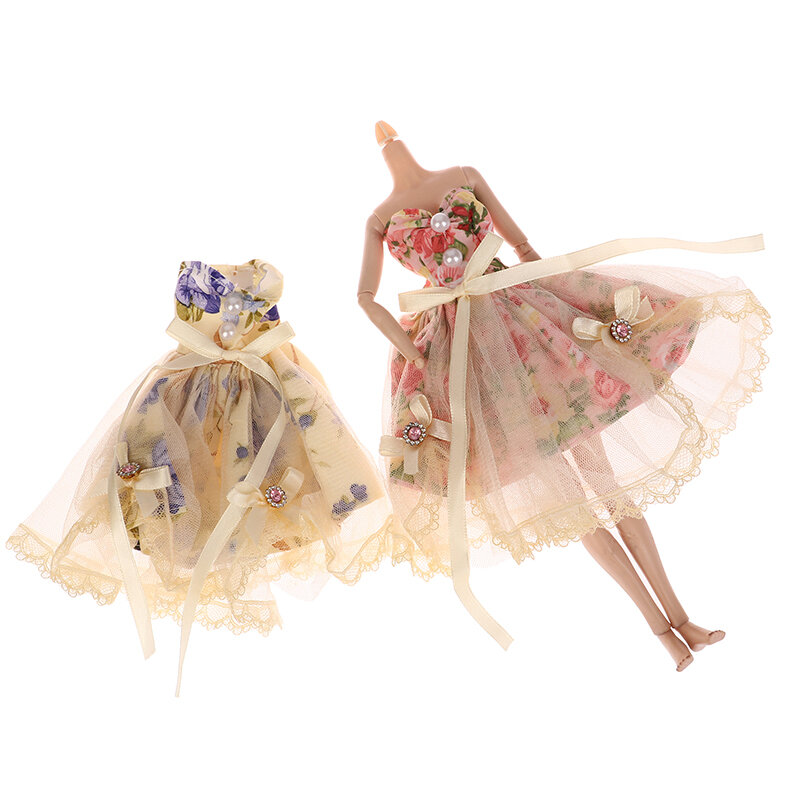 Meninas Princesa Boneca Roupas, Vestido De Noite Do Brinquedo, Saia Acessórios, 30cm