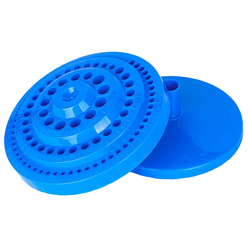 Лидер продаж, 1 шт., круглая пластиковая твердая буровая установка, 100 шт., 1-13 мм, пластиковый органайзер с голубым отверстием, контейнер