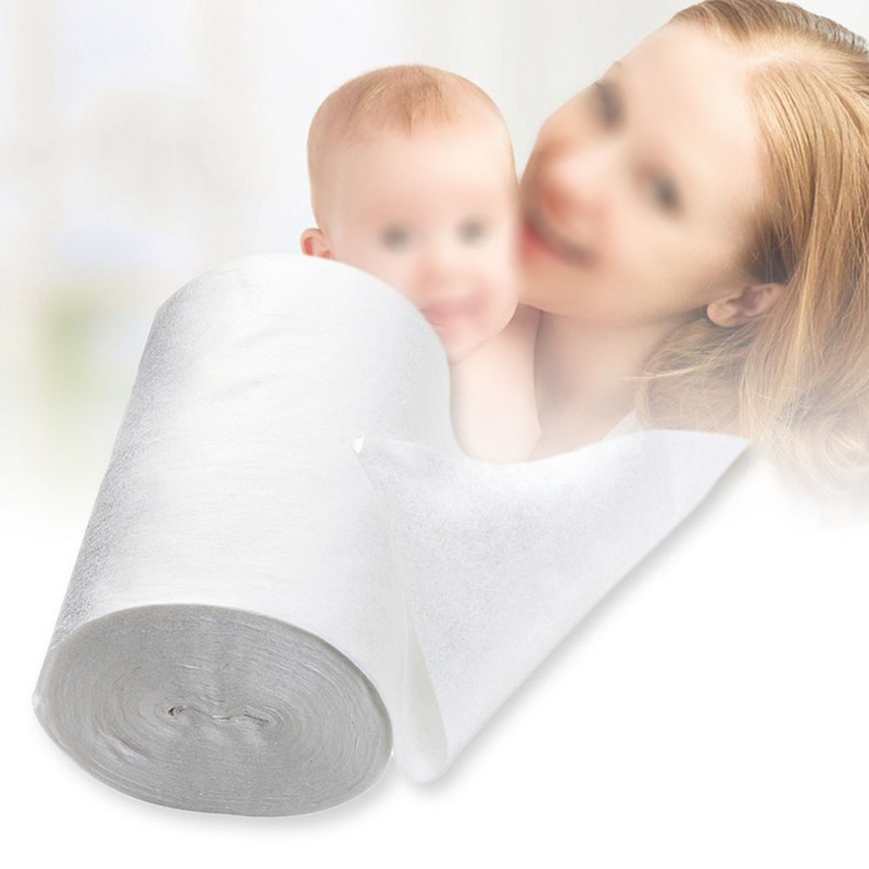 100 prześcieradła/rolka dla niemowląt biodegradowalna tkanina pieluchy bambusowe wkładki do pieluch (białe)
