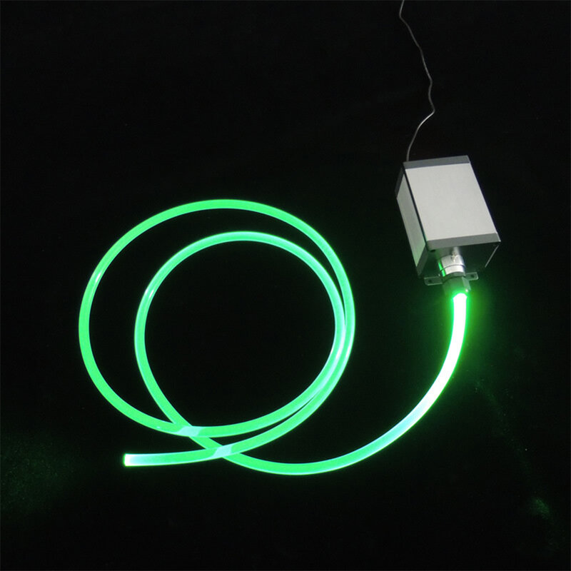 Lumières en Fiber optique, 1m de Long, en Pmma, lueur latérale, câble lumineux de fête pour voiture