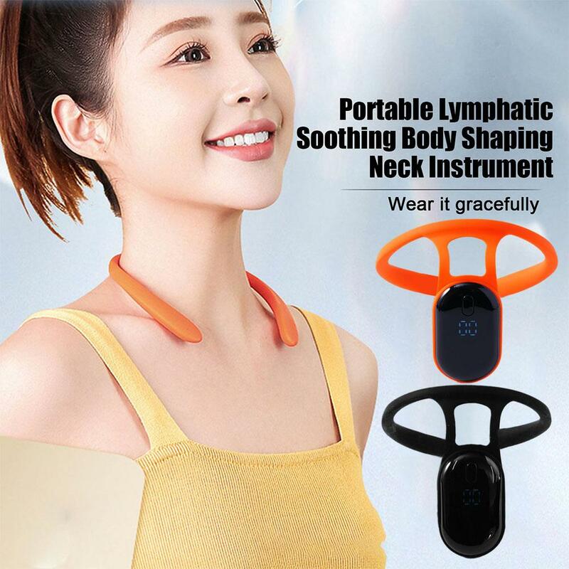 Mericle Ultrasonic Portable Lymphatic Soothing Body Shaping Neck Instrument Portable Massager For Men And Women Neck Instru Q7O6
