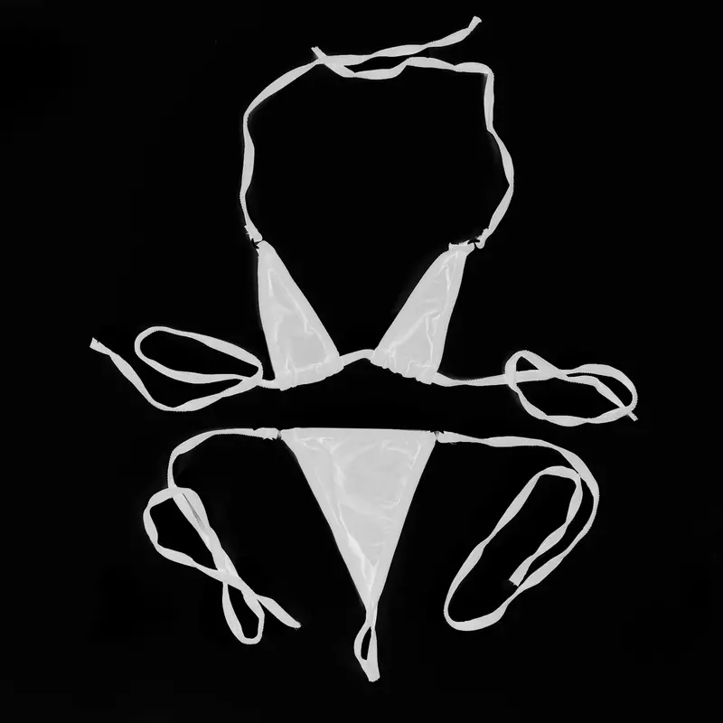 Ensemble soutien-gorge et string pour femmes, lingerie transparente, sexy, grande taille, 7.0