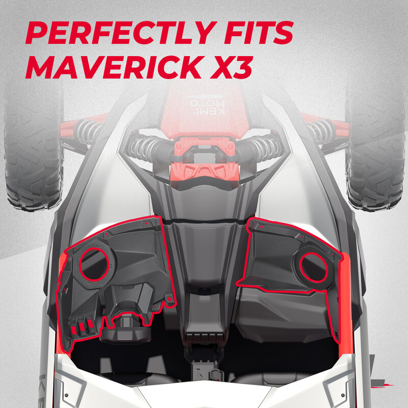 UTV 6,5 дюймовый передний приборный динамик с креплением для Can-am Maverick X3 Max R RR 4x4 1x XDS XRC XRS DS RS Turbo DPS 900 2/4 двери