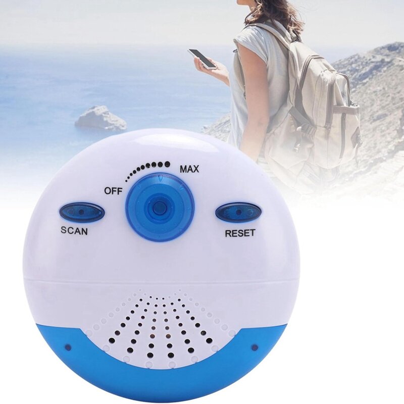 Waterproof Shower Radio, Mini Portable FM Radio Built In Speaker For Bathroom Kitchen, Boating, Hiking, Shower Speaker