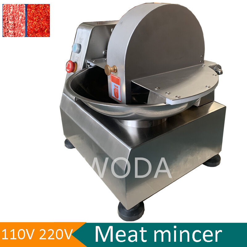 Máquina automática triturador de alimentos Mesa de moedor de carne comercial Máquina de carne batedor Misturador de helicóptero 110 220V