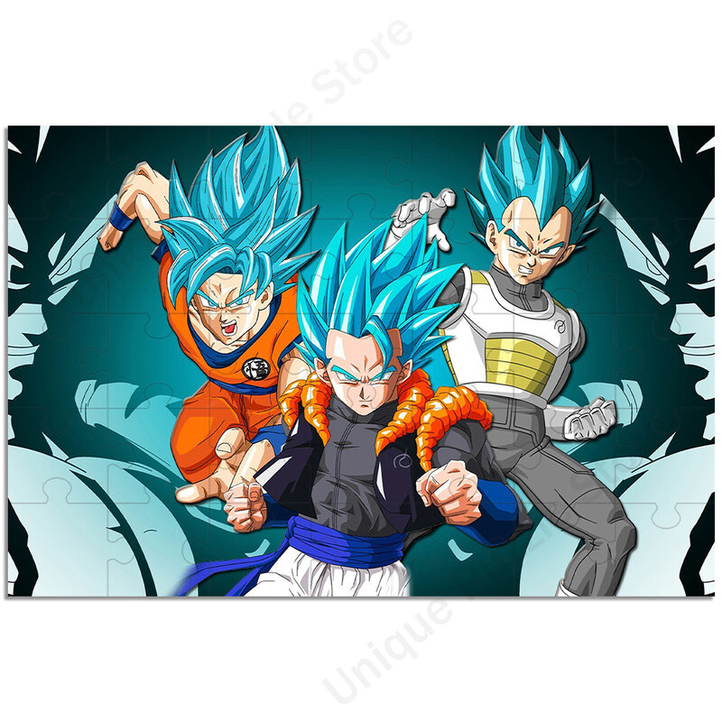 Dragon Ball Super Goku Mini Wooden Puzzle Sonic Model Assembled Jigsaw Puzzle Educational Toys for Kids Birthday Gifts