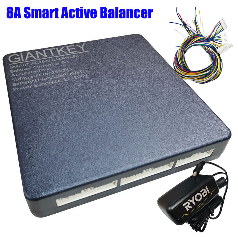 Giantkey-equalizador do balanceador do aplicativo de Bluetooth, equilíbrio ativo, Li-on, Lifepo4, LTO, 2S, 4S, 8S, 10S, 16S, 20S, 22S, 24S, 4A, 8A, 10A, 15A