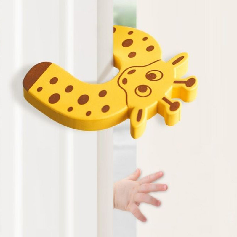 Porta de segurança para evitar a mão que aperta a tampa da porta para crianças porta deslizante desenhos animados anti-colisão anti-braçadeira de parada da porta