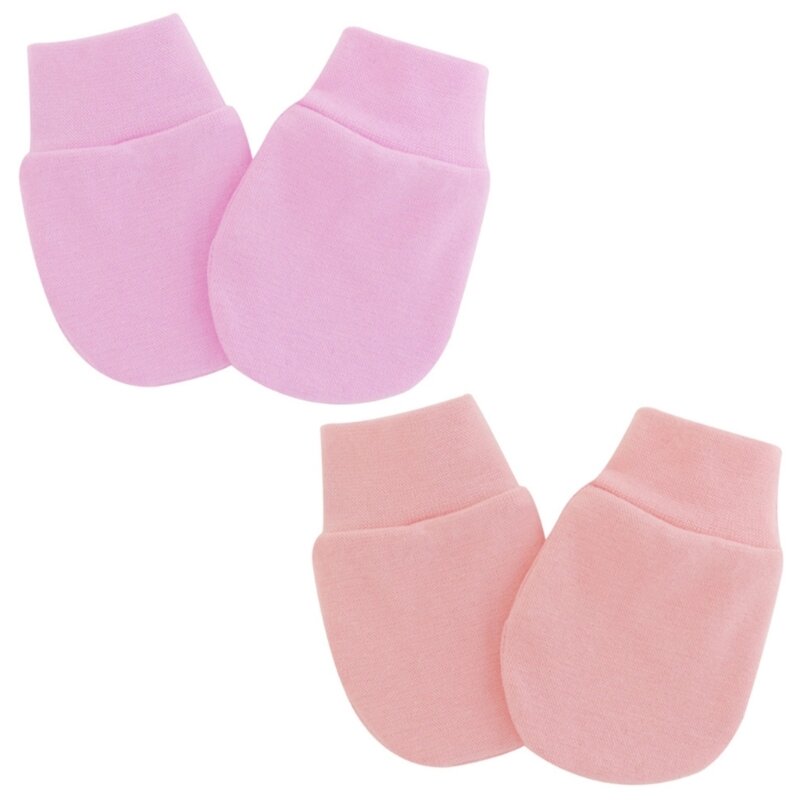 Jednokolorowe rękawiczki odporne na zarysowania dziecięce, odporne na zarysowania miękkie bawełniane rękawiczki noworodki do