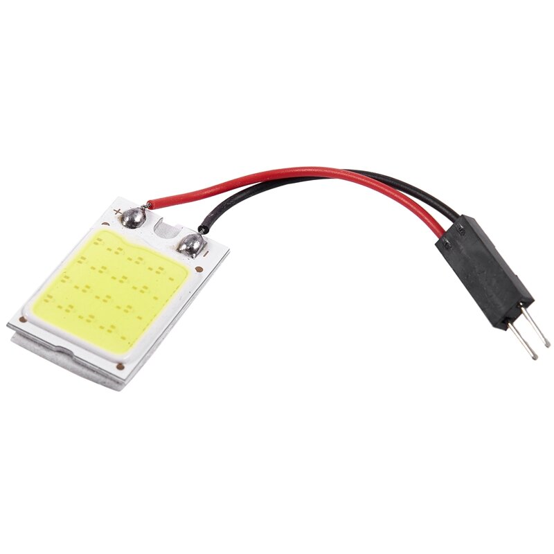 Panneau d'ampoule Auto Super lumineux blanc 18 COB LED + adaptateurs Festoon T10