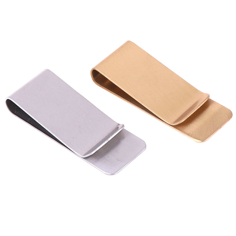 1Pcs Fashion Simple Silver Dollar Cash Clamp Holder Stainless steel/Copper Money Clip Wallet for Men Women