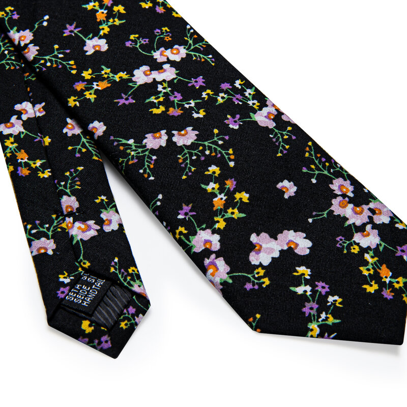 6,5 см повседневные тонкие мужские галстуки с цветочным рисунком хлопковые Галстуки карманные квадратные зажимы набор для мужчин аксессуары для вечерние ринки свадьбы оптовая продажа