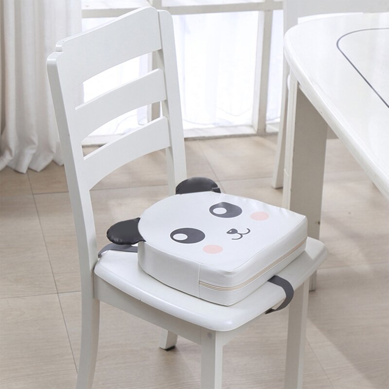 F62D Portable PU Kulit High Chair Pad Booster Ruang Makan Spons Dapat Dilepas Disesuaikan untuk Bantalan Kursi untuk Balita Anak