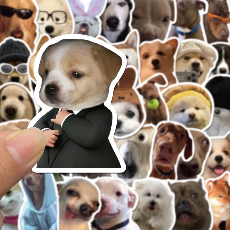 50 Stuks Schattige Hond Meme Stickers Stickers Kinderen Speelgoed Laptop Telefoon Motorfiets Auto Koelkast Gitaar Fiets Waterdichte Sticker