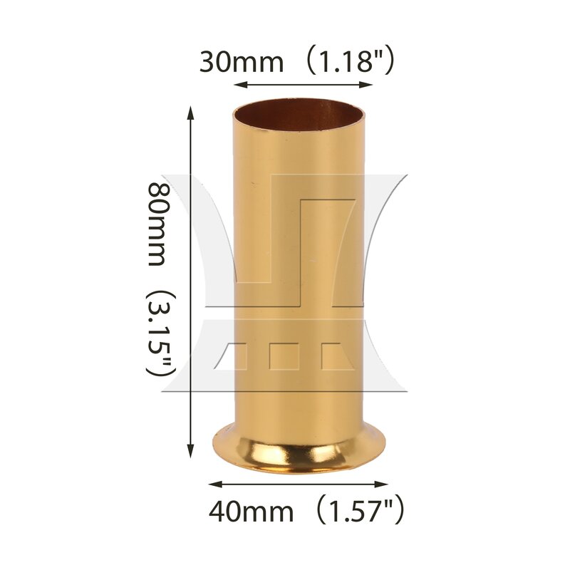 CNBTR Set lengan soket lampu gantung, 4 buah Diameter emas 3.15 inci tinggi x 1.18 inci