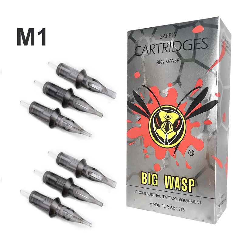 Bigwasp 韓国スタイルのタトゥーカートリッジ針 M1 プロフェッショナルタトゥー針 20 個 PMU マシン