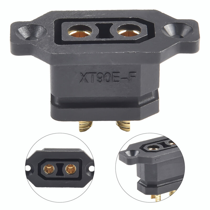 Battery Connector XT90E-F Lithium Battery Charging Port Plug Fixed Base Electric Vehicle Connector Charging Port Plug Indicator