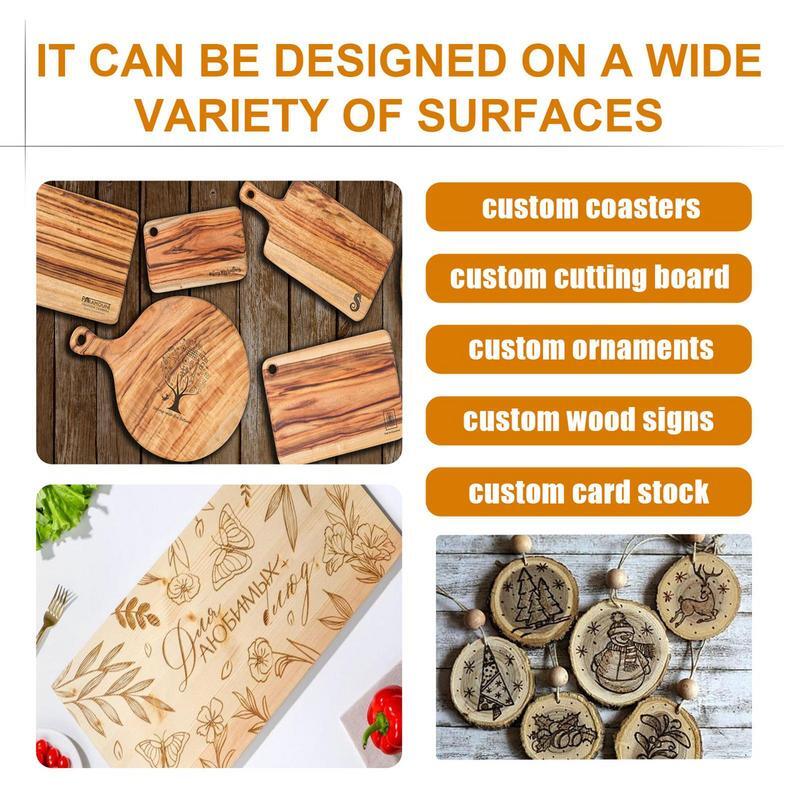Multifuncional Wood Burning Gel, fácil de aplicar, Wood Craft Burn Paste, DIY Pyrography Acessórios para papel de couro pano