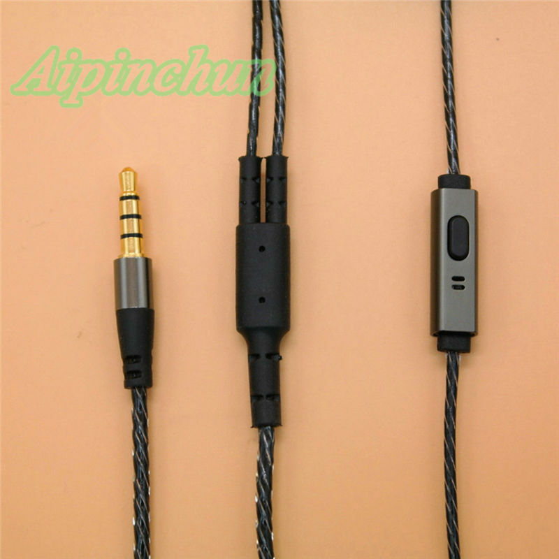 Aipinchun 3.5มม.4ขั้วแจ็ค DIY หูฟังสายสัญญาณเสียงไมโครโฟนเปลี่ยนสายหูฟัง AA0224
