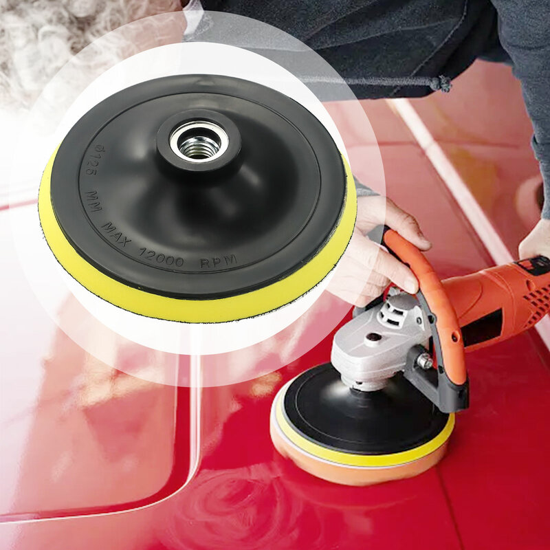 Disco auto-adesivo e broca Rod para cuidados de pintura do carro, almofada de polimento, plástico, camada macia média, gancho preto, 3 ", 4", 5 ", 6", 7 ", 2024
