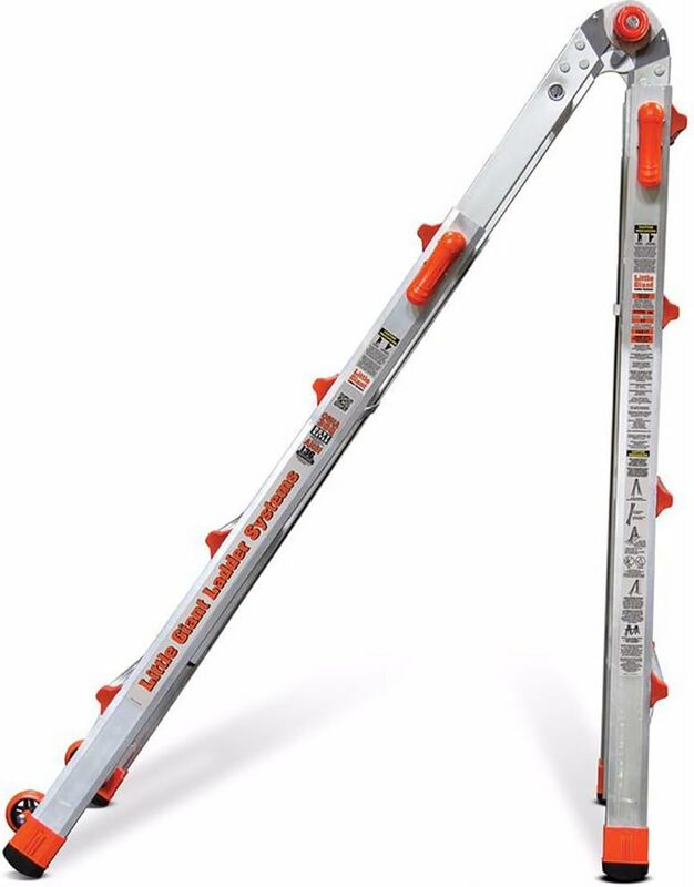 Little Giant Ladder Systems, velocidad con ruedas, M22, 22 pies, escalera multiposición, aluminio, tipo 1A, clasificación de peso de 300 lbs