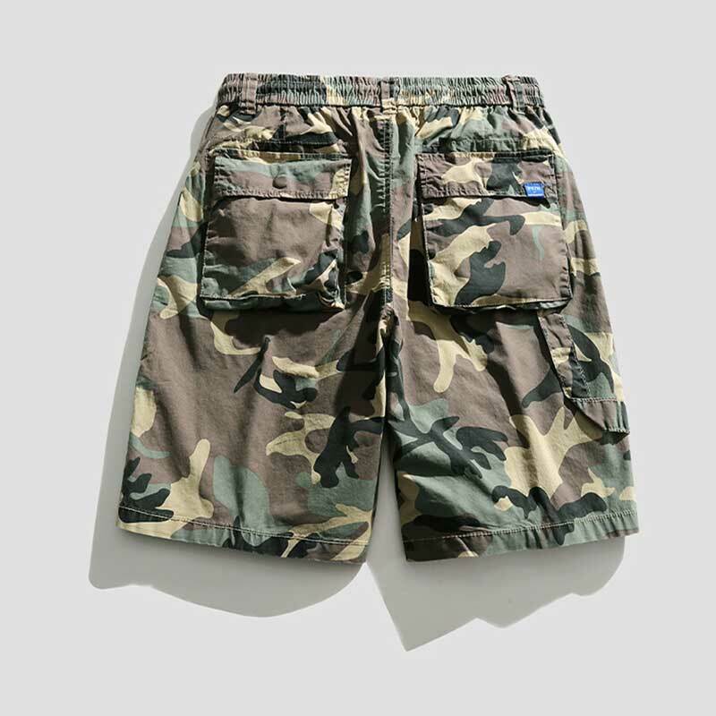 Camouflage Short Men Summer Casual Cotton Thin Loose Men Breathable Multi Pock Short Men Fashion Largo Size Cargo Pants Male