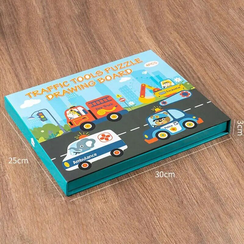 Kleinkind Holz puzzles 3d Tier/Verkehrs muster Puzzle Montessori Stamm pädagogische Vorschule Spielzeug Geschenke für Farbe & Form