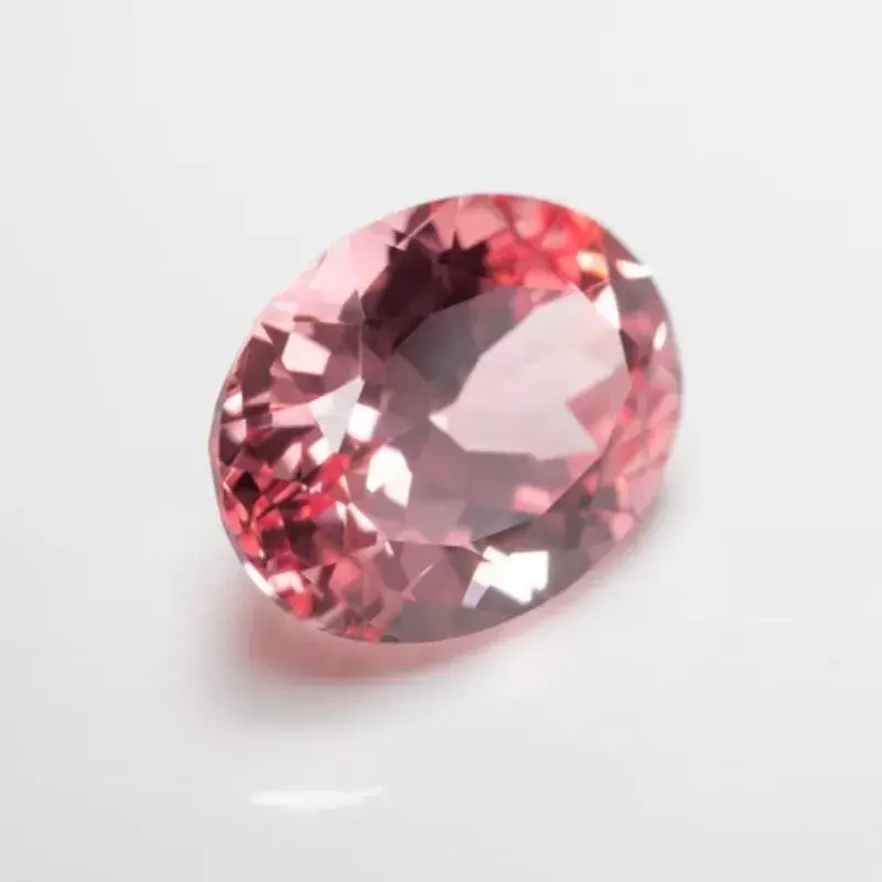 Labor gewachsen Saphir ovale Form Lotus rosa Farbe Charm Perle für DIY Schmuck Herstellung Armband Materialien wählbar Agl Zertifikat