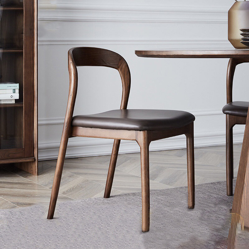 Nordic casa de madeira maciça jantar cadeira estudo designer minimalista volta cadeira conferência cadeira retro cadeira café