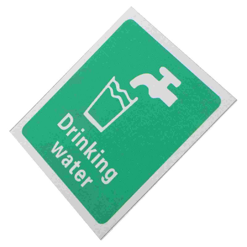 Sink Water Trough Drinking Sign Safety for Outdoor Constellation Spoon Rest Adhesive Metal