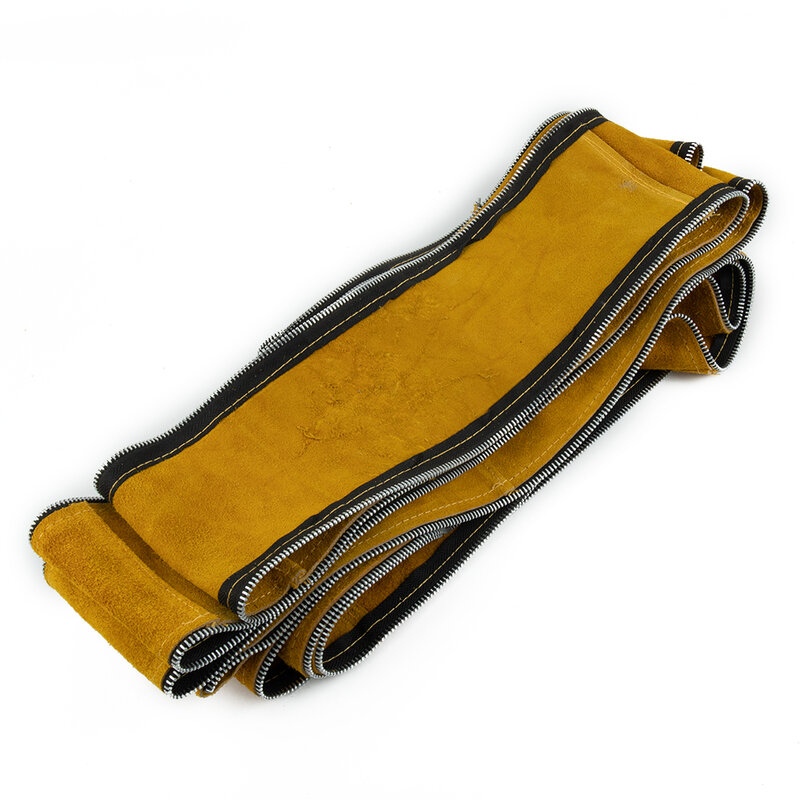 Heavy Duty Cowhide Leather Welding Torch Cable Cover, 25ft Long, 4in Wide, Protects and Extends Lifespan of Cables