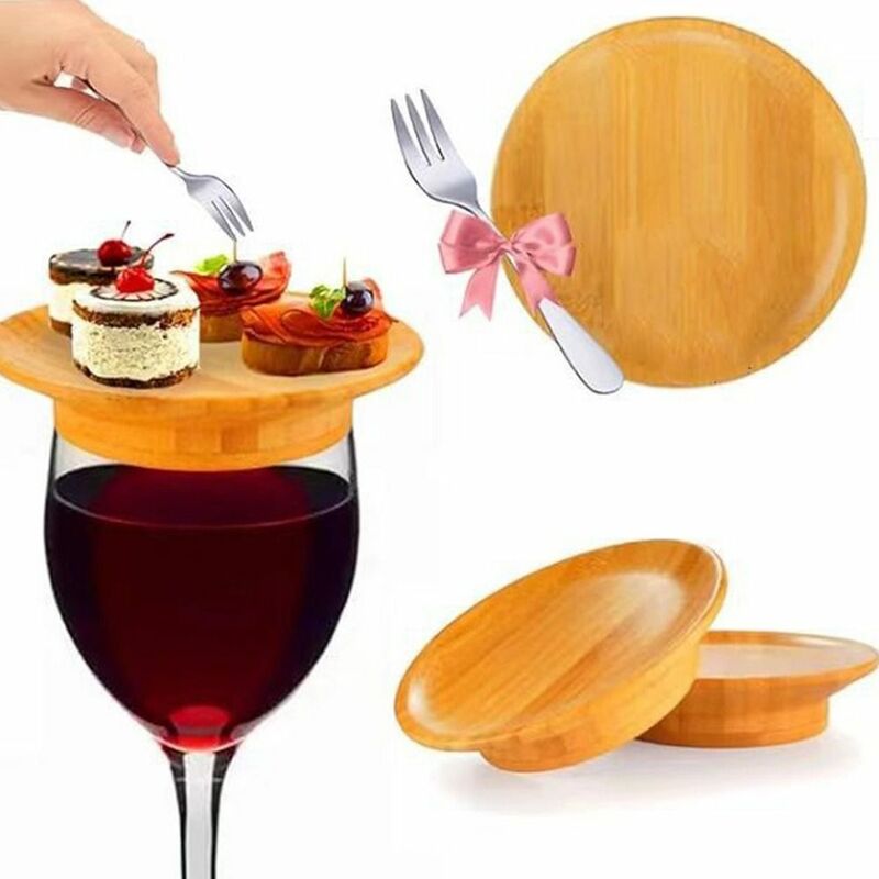 1/2/4/6/10Pcs Wooden Wine Glass Charcuterie Topper Easily Clean Leakproof Charcuterie Board Toppers Handmade