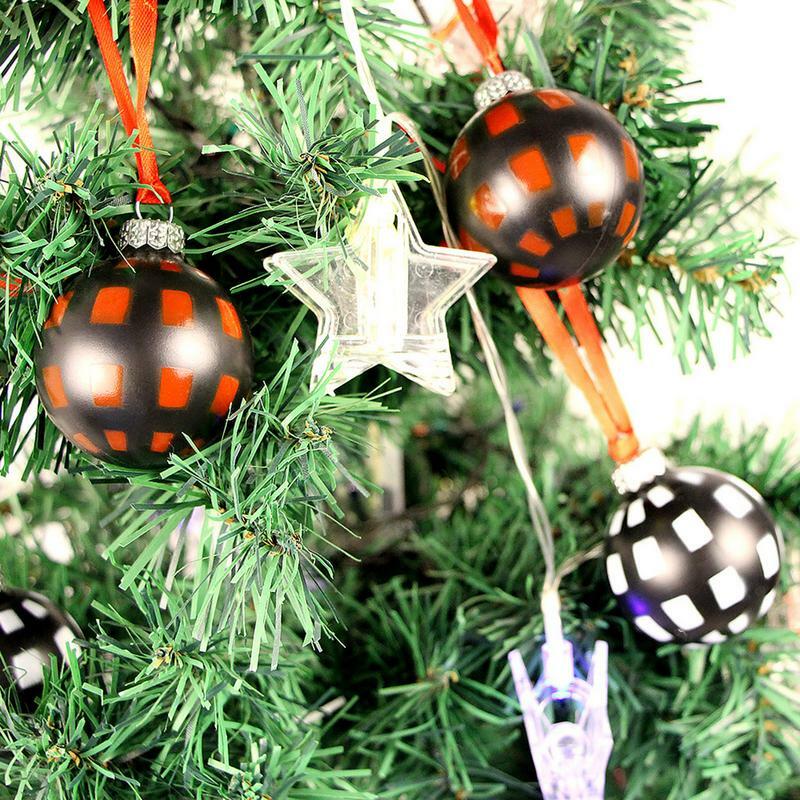 Xadrez Baubles para Decorações De Árvore De Natal, Bola Pendurada, Arte Criativa e Artesanato Suprimentos, Preto Branco e Vermelho