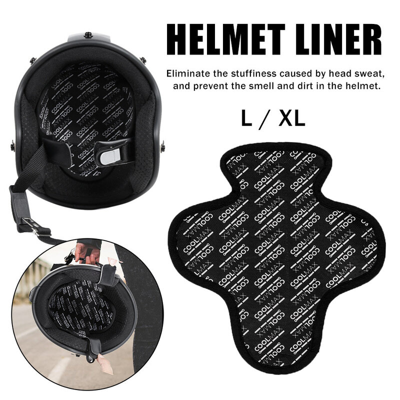 Motocicleta capacete isolamento forro pad, inserir forro, boné, almofada, secagem rápida, respirável, suor, wicking