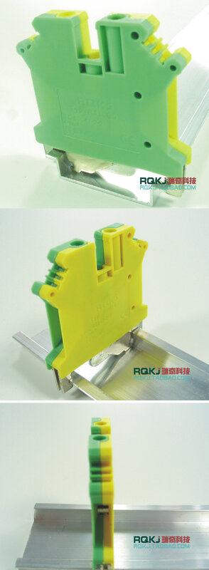 RJ1-G5 (USLKG 5) 노란색 녹색 와이어링 단자 접지 단자, 전자 액세서리 및 소모품 수동 부품, 10 개