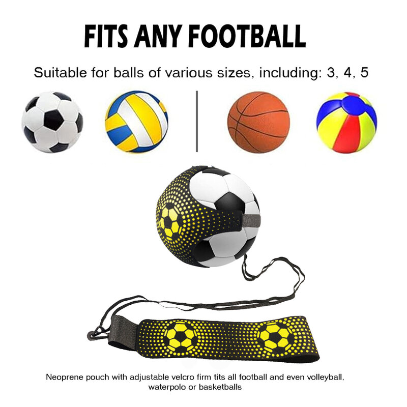 Ajustável futebol pontapé formação ajuda, futebol pontapé treinador, Soccer Training Aids, mãos-livres, Throw Sole prática