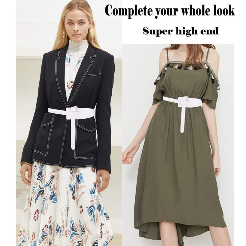 OHAOPIJU 2024 New Adjustable Leather Ladies Dress Belts Skinny Thin Women Waist Belts Strap Decorative Knotted Female Belts