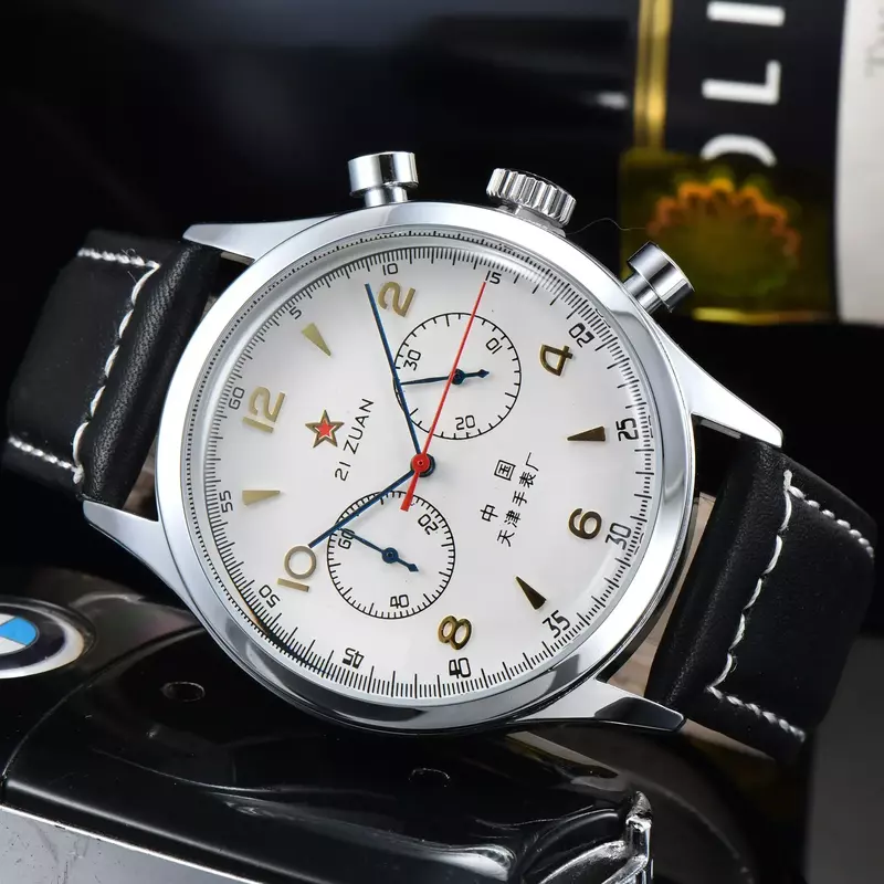 Relógio de pulso automático de aço completo masculino, relógios esportivos de luxo masculino, alta qualidade, quartzo empresarial, relógios AAA, relógio gaivota