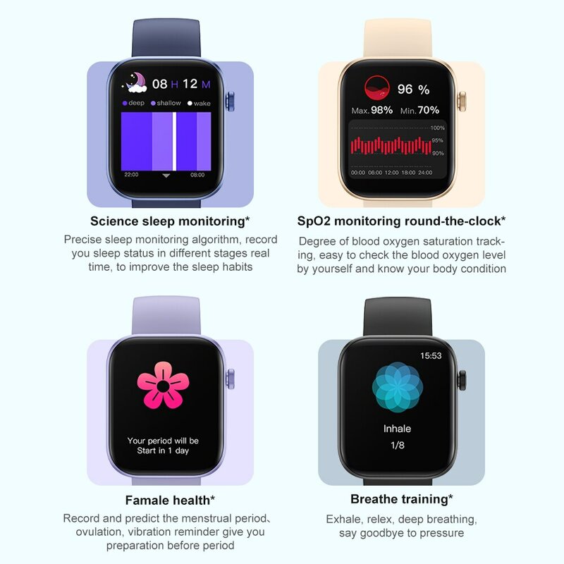 COLMI P71 Połączenia głosowe Smartwatch Mężczyźni Monitorowanie zdrowia IP68 Wodoodporne inteligentne powiadomienia Asystent głosowy Inteligentny zegarek Kobiety