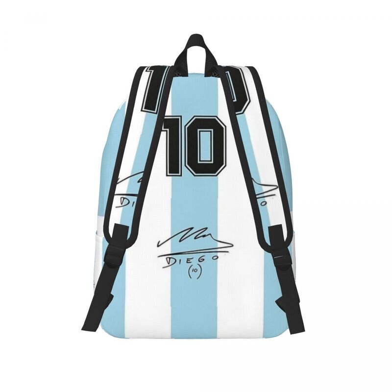 D10S Argentina 86 Diego Maradona D10 Backpack for Soccer Bag Football Schoolbag for Boy Girl Kids Daypack Durable