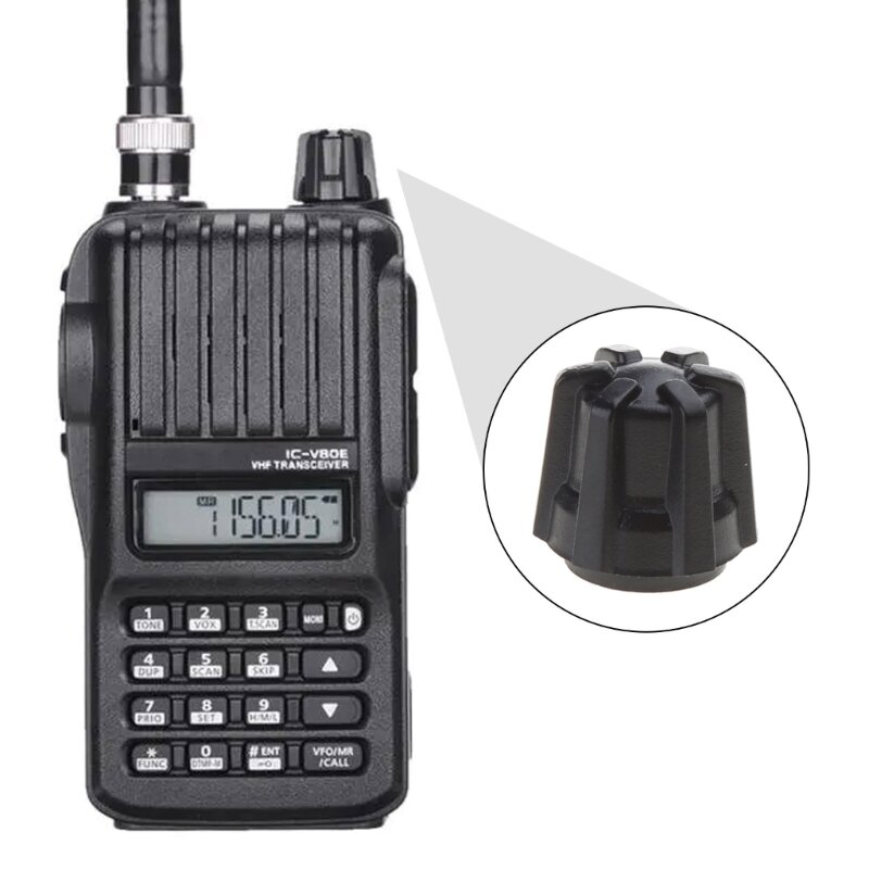 Aanpassing Draaiknop Volume Kanaalknop Knopkap voor IcomIC-V80 Walkie Talkie Tweerichtingsradio's Communicatieapparaten