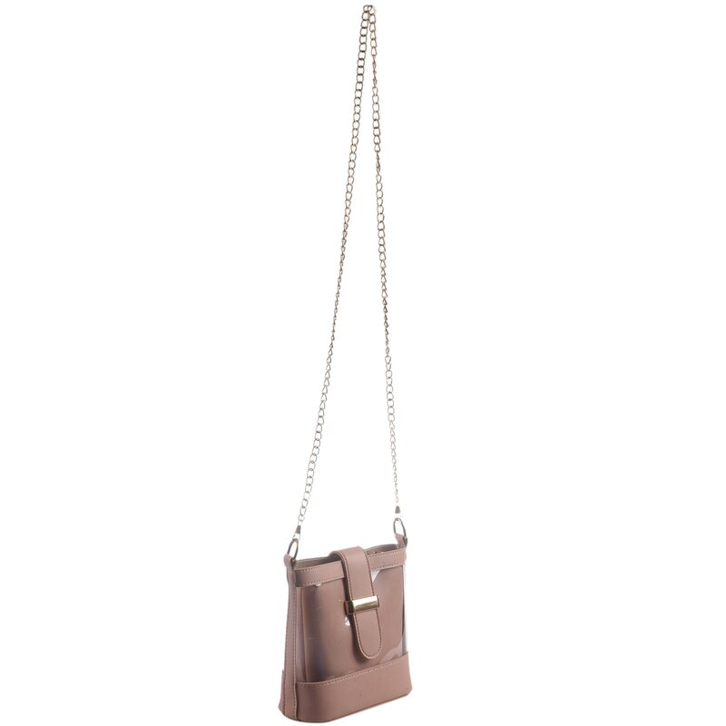 Przezroczysta torebka typu Jelly Bag w stylu Hongkongu Przenośna mała torebka Kobieca modna torba na ramię z łańcuszkiem