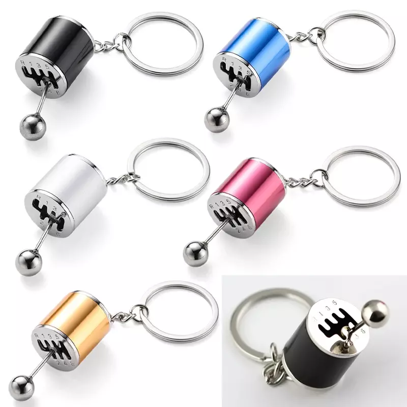 1Pc Car Speed Gearbox Gear Head Keychain Key Chains Simulation Auto Parts Model Pendant Alloy Keyring Key Ring Chain for Gift