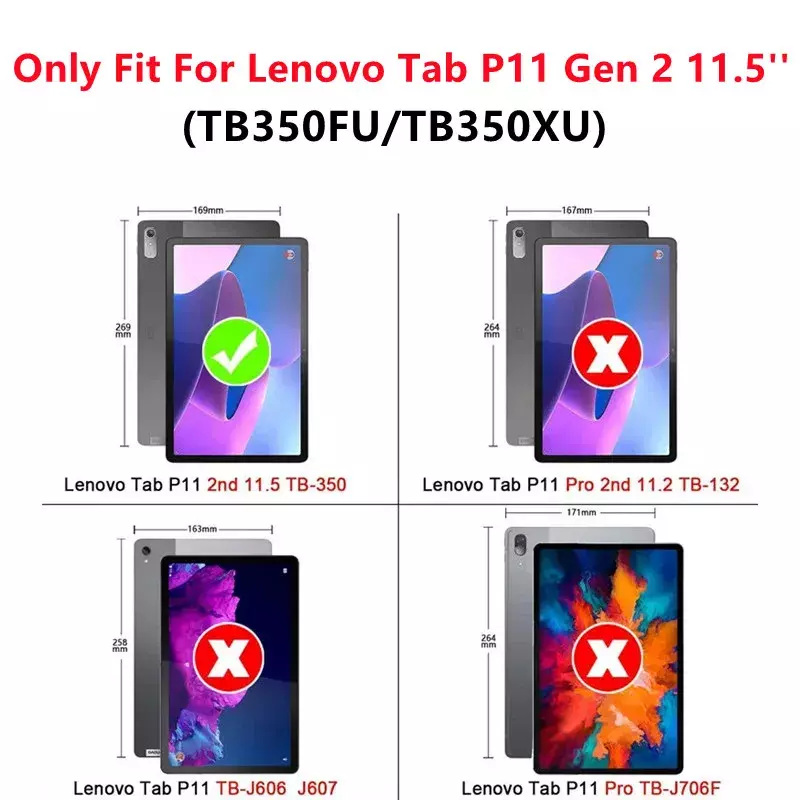 Funda Voor Lenovo Tab P11 Gen 2 Gen2 Hoesje 11.5 ''Met Potloodhouder Doorzichtige Zachte Hoes Funda Voor Xiaoxin Pad Plus 2023 11.5 Tb350fu