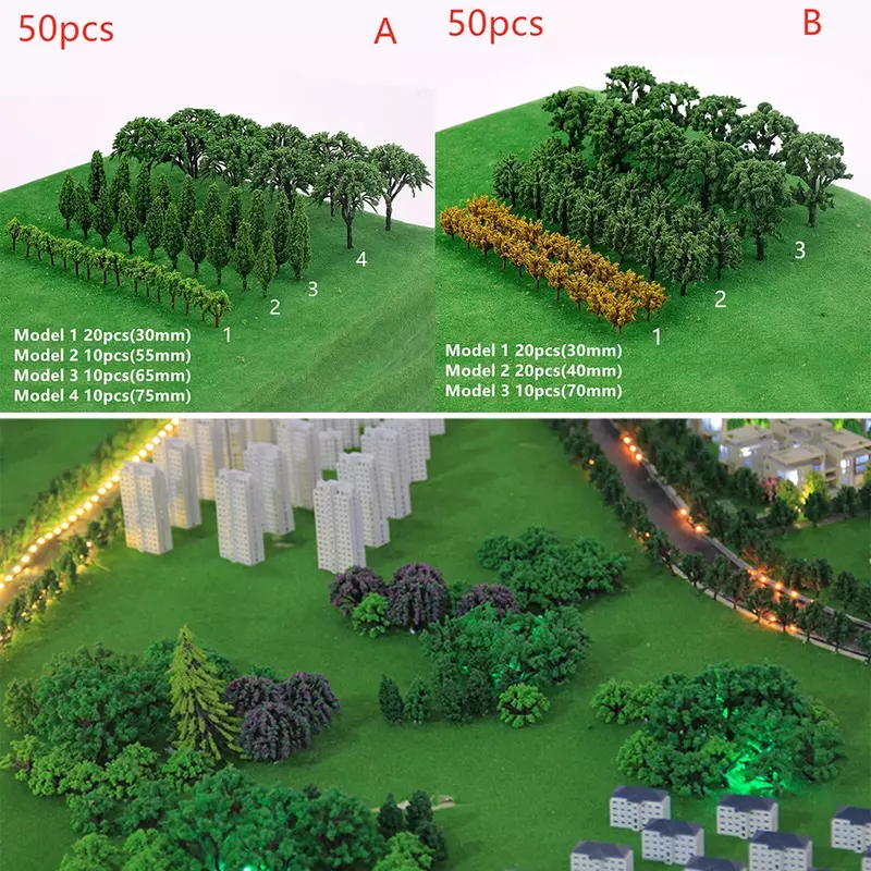Pratico utile durevole di alta qualità 100% nuovissimo modello di alberi modello di treno parti di plastica Diorama verde paesaggio